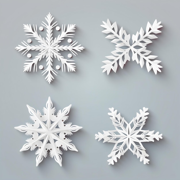 Merry Christmas Snowflakes created with Generative AI