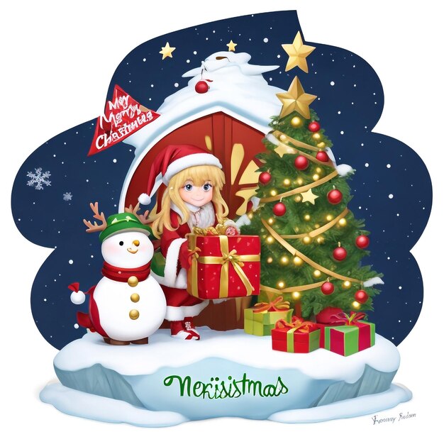 Photo merry christmas star images collections cute wallpapers ai generated