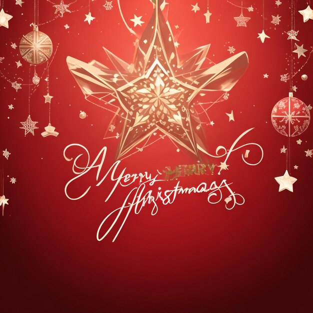 Merry christmas star images collections cute wallpapers ai generated