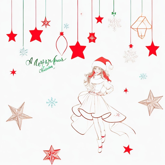 Photo merry christmas star images collections cute wallpapers ai generated