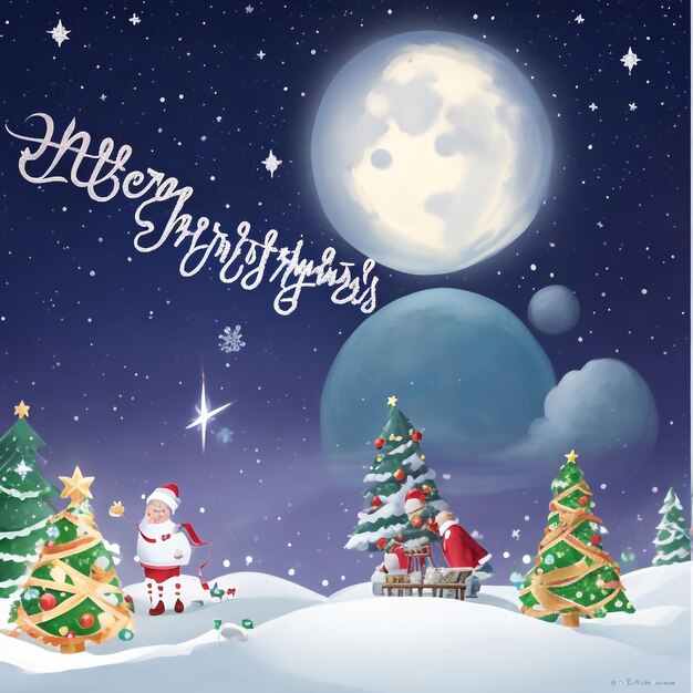 Merry christmas star images collections cute wallpapers ai generated