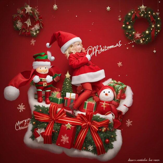 Merry christmas star images collections cute wallpapers ai generated