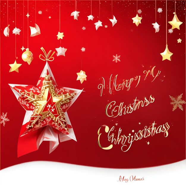 Merry christmas star images collections cute wallpapers ai generated