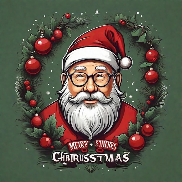 Merry Christmas T Shirts Logo Santa clause