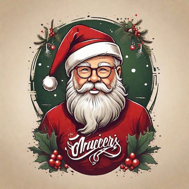 Merry Christmas T Shirts Logo Santa clause