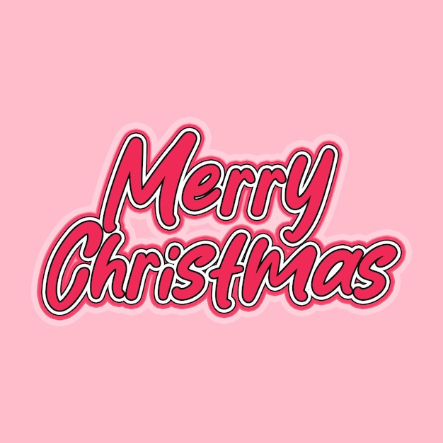 Merry Christmas text Christmas text effect