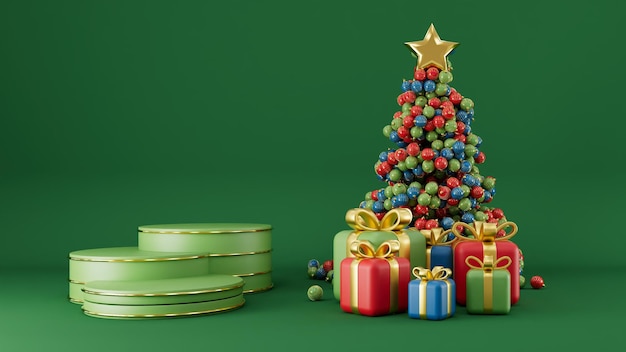 メリー クリスマス ツリーの球体の色