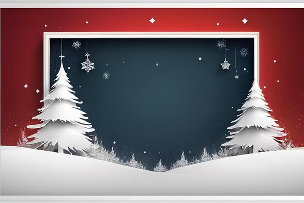 Merry Christmas winter happy new year blank design template