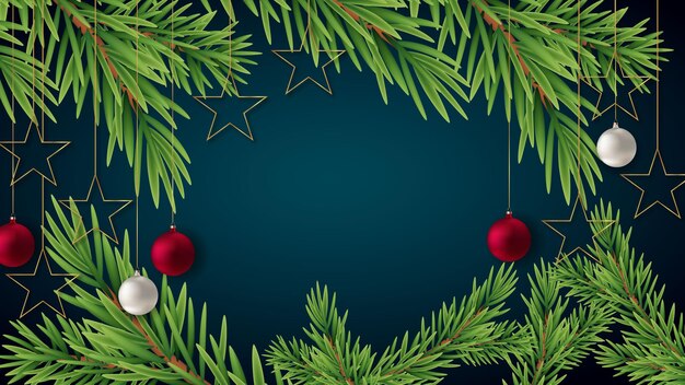 Merry christmas with free space blue background