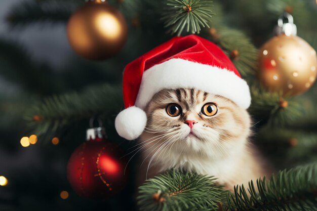 メリー・モーメント 猫とクリスマス・ツリー