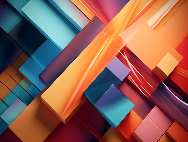 Photo a mesmerizing 3d abstract multicolor visualization colorful 3d abstract background design