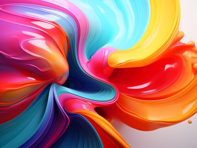 A Mesmerizing 3D Abstract Multicolor Visualization colorful 3D abstract background design