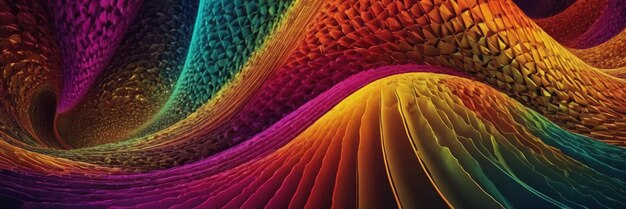 A Mesmerizing 3D Abstract Multicolor Visualization