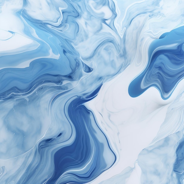 Mesmerizing Blue and White Marble A 3D Realistic Experience