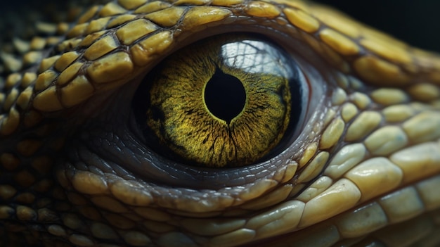 Mesmerizing closeup of iguana eye