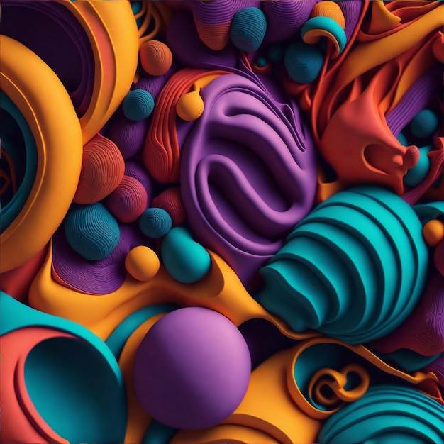 A mesmerizing colorful background of shapes and textures