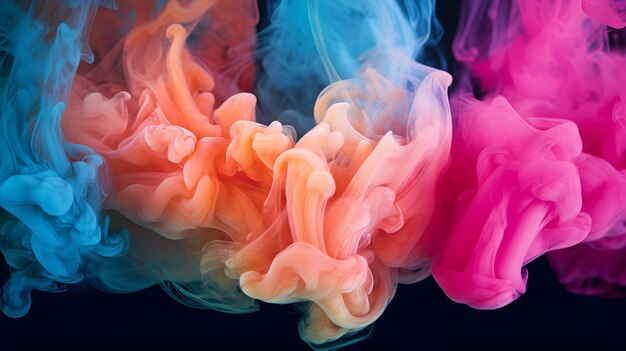 A mesmerizing colorful smoke background