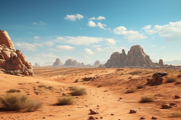 Mesmerizing desert landscape under the midday sun