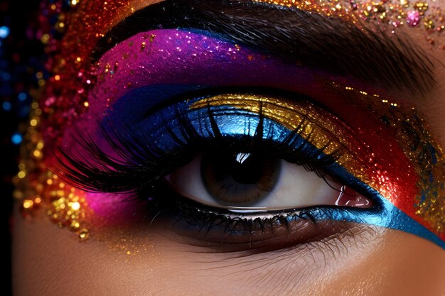 Mesmerizing eye makeup closeups