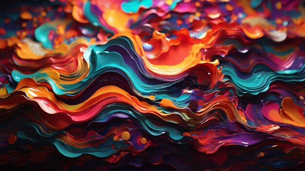 Mesmerizing fluid 3d glow art