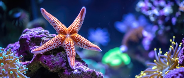 A Mesmerizing Fromia Seastar Adds Life And Beauty To A Coral Reef Aquarium