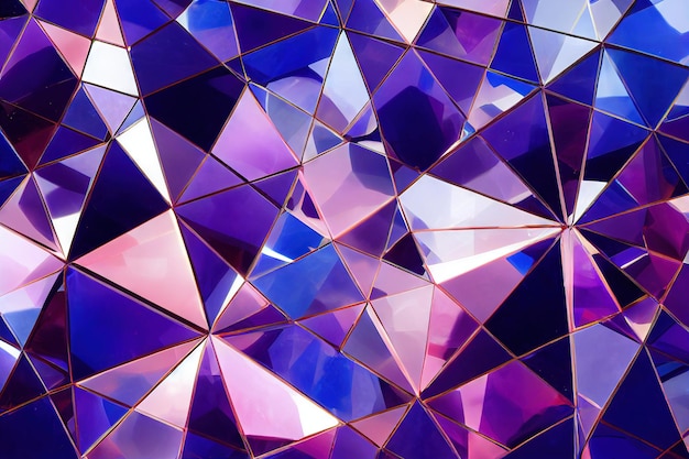 Photo mesmerizing geometric background in fantasy style in purple pink tones