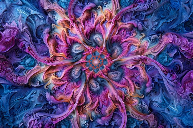 mesmerizing kaleidoscope of vibrant colors and intricate patterns unfolds before your eyes