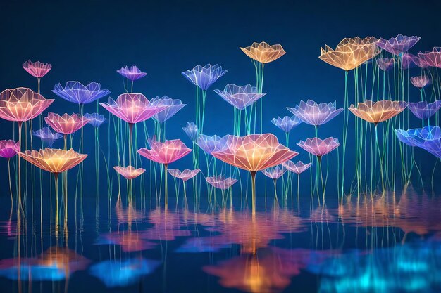 Photo mesmerizing lotus blossoms