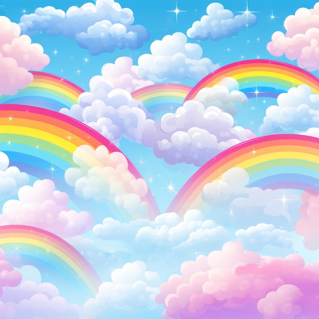 The Mesmerizing Majesty of Big Rainbows Background