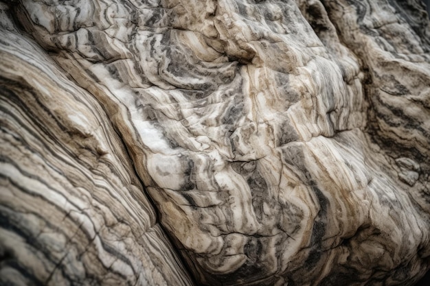渦巻く縞模様と葉脈を持つ魅惑的な大理石のような岩のテクスチャ