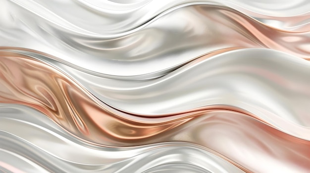 Photo mesmerizing metallic wavesa luxurious abstract design of rose gold