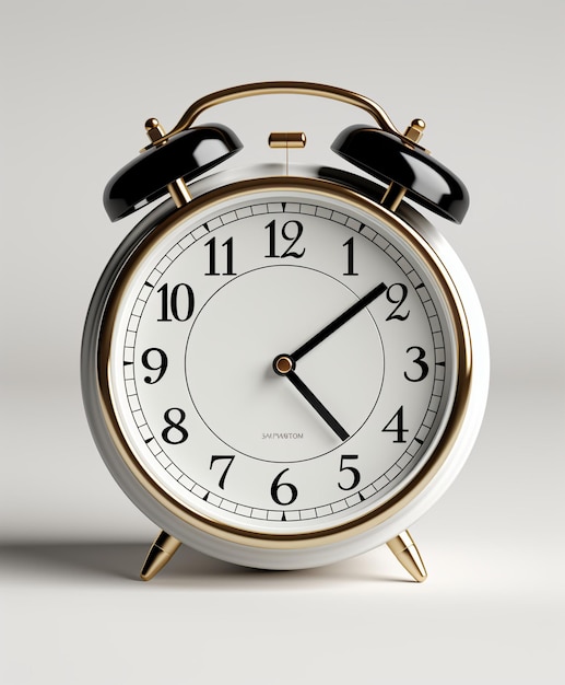 Mesmerizing Minimalist Alarm Clock in 3D Rendering