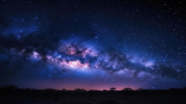 A mesmerizing night sky adorned with countless brilliant stars