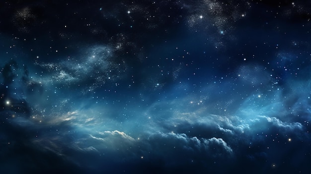 Mesmerizing Nocturne Delicate Fantasy Worlds In Dark Blue Space