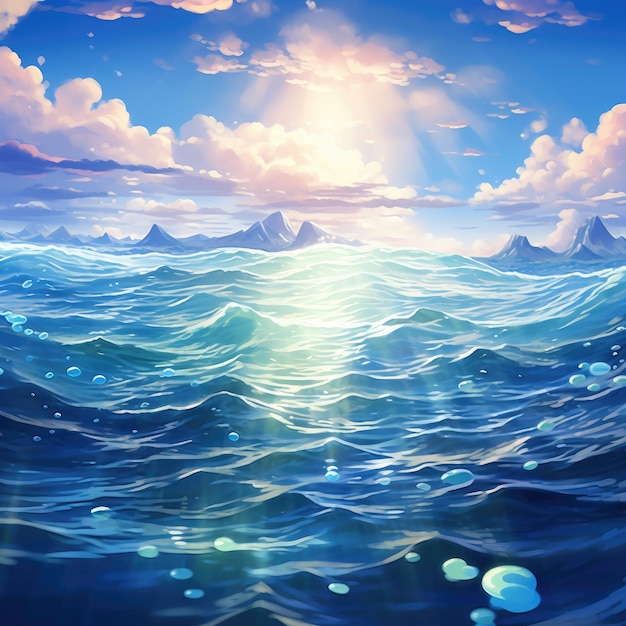 Premium AI Image  A Mesmerizing Ocean Journey Exploring the Enchanting World in Pixar's 