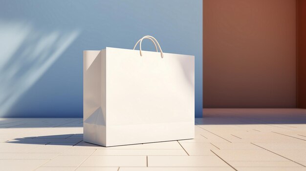 Photo a mesmerizing paper shopping bag for advertising and branding