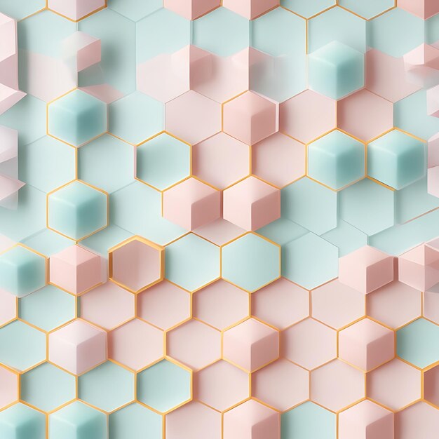 Mesmerizing Pastel Hexagon Pattern