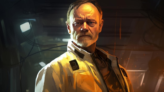 Photo the mesmerizing portrayal of jared harris as weyland unveiling the enigmatic and captivating perfor