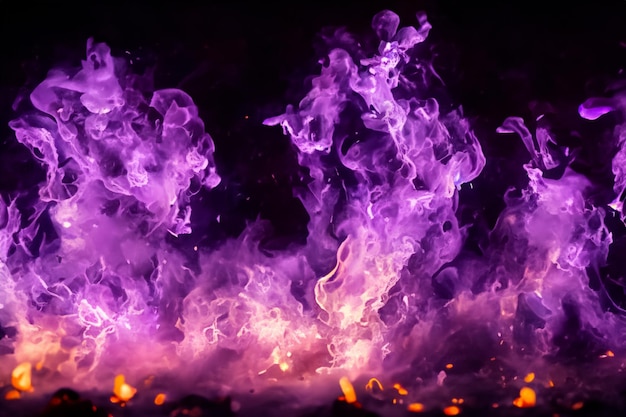 The mesmerizing purple flames danced gracefully against the pitchblack backdrop