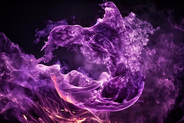 The mesmerizing Purple flames danced gracefully against the pitchblack backdrop