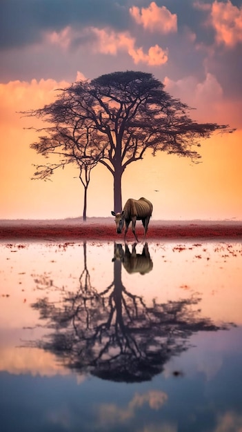 Foto affascinante fotografia di safari ai generativa
