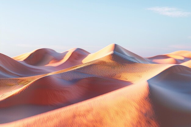 Mesmerizing sand dunes in the desert