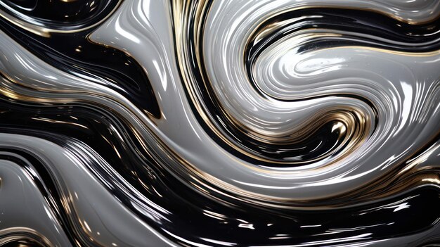 Mesmerizing Silver and Mercury Swirls Background