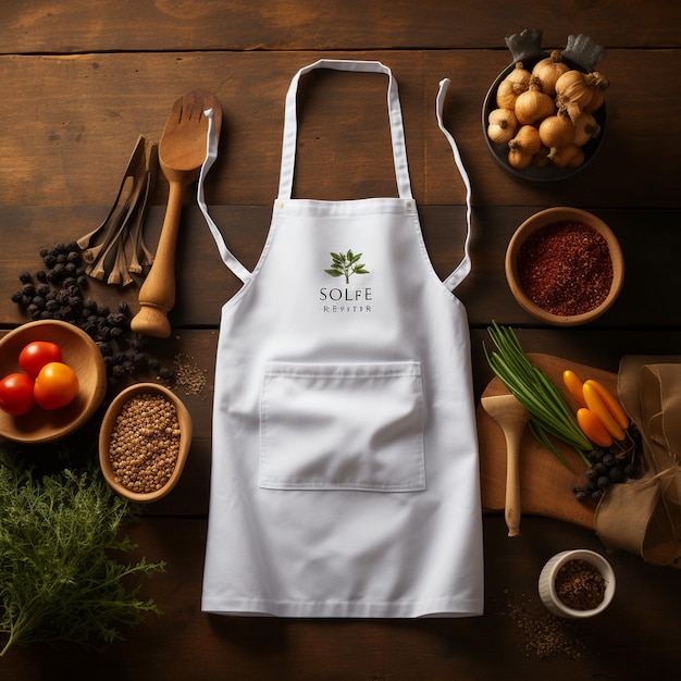 Photo a mesmerizing simple chef apron design