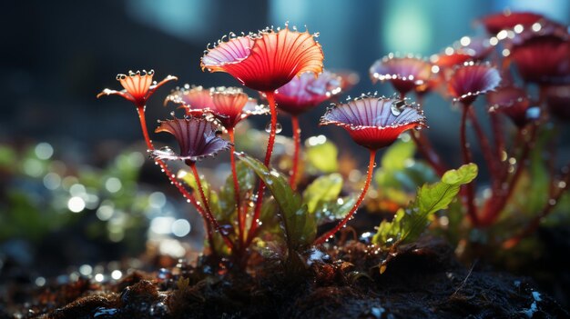 Foto l'affascinante venus flytrap macro