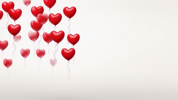 A mesmerizing vision of heartshaped balloons