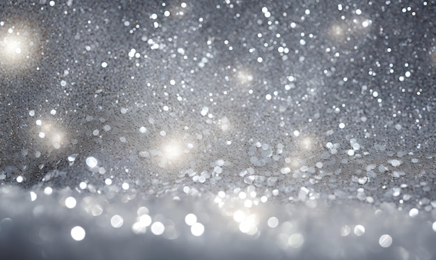 Mesmerizing white and silver sparkles creating a magical starlit scene AI generative