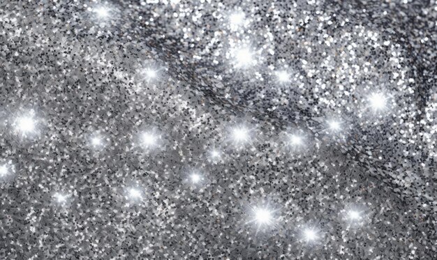 Mesmerizing white and silver sparkles creating a magical starlit scene