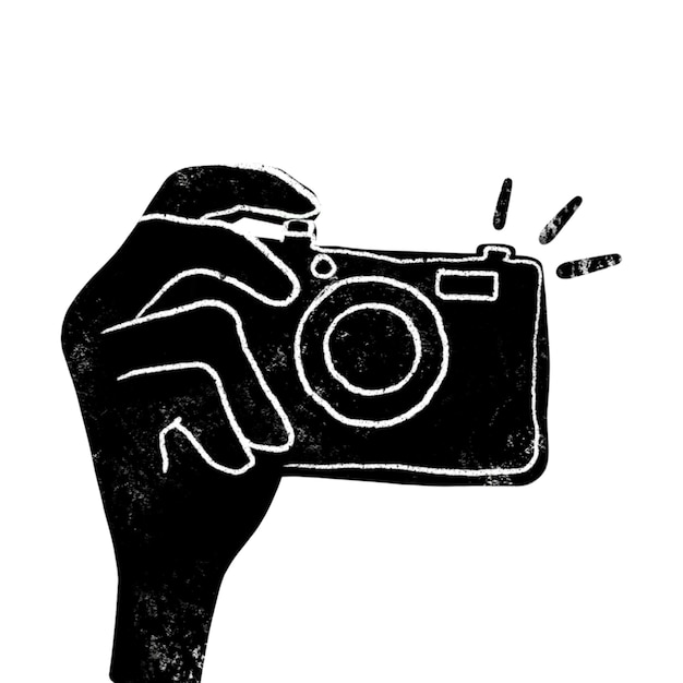 Met de hand een camera vasthouden