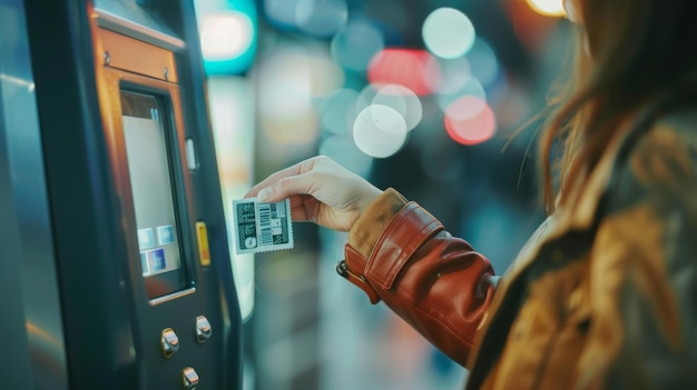 Met de hand een kaartje in de parkeermachine steken